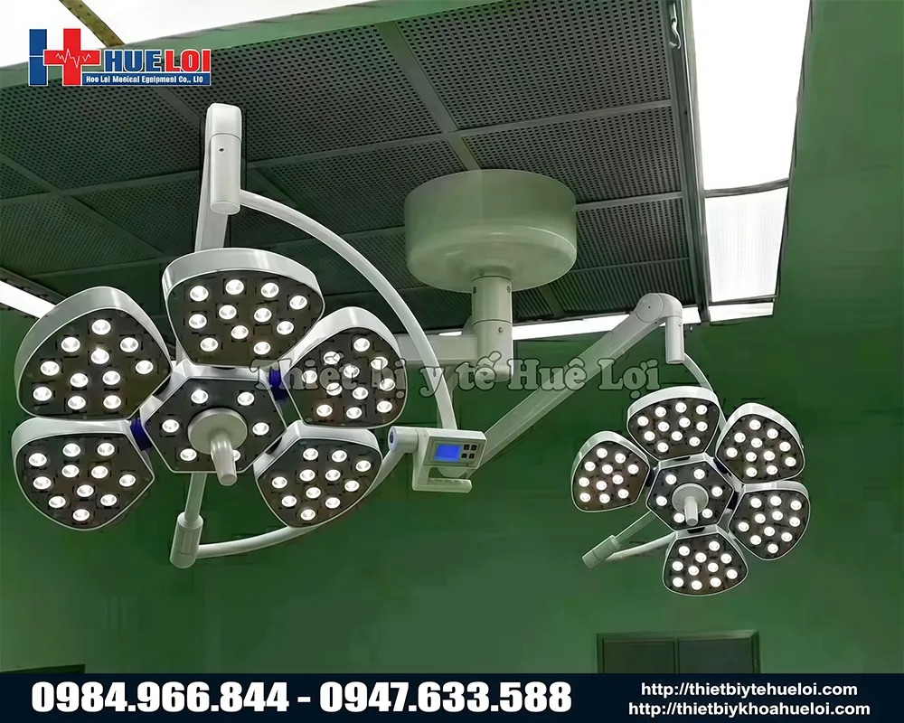 Đèn mổ ánh sáng lạnh treo trần hai nhánh giá rẻ