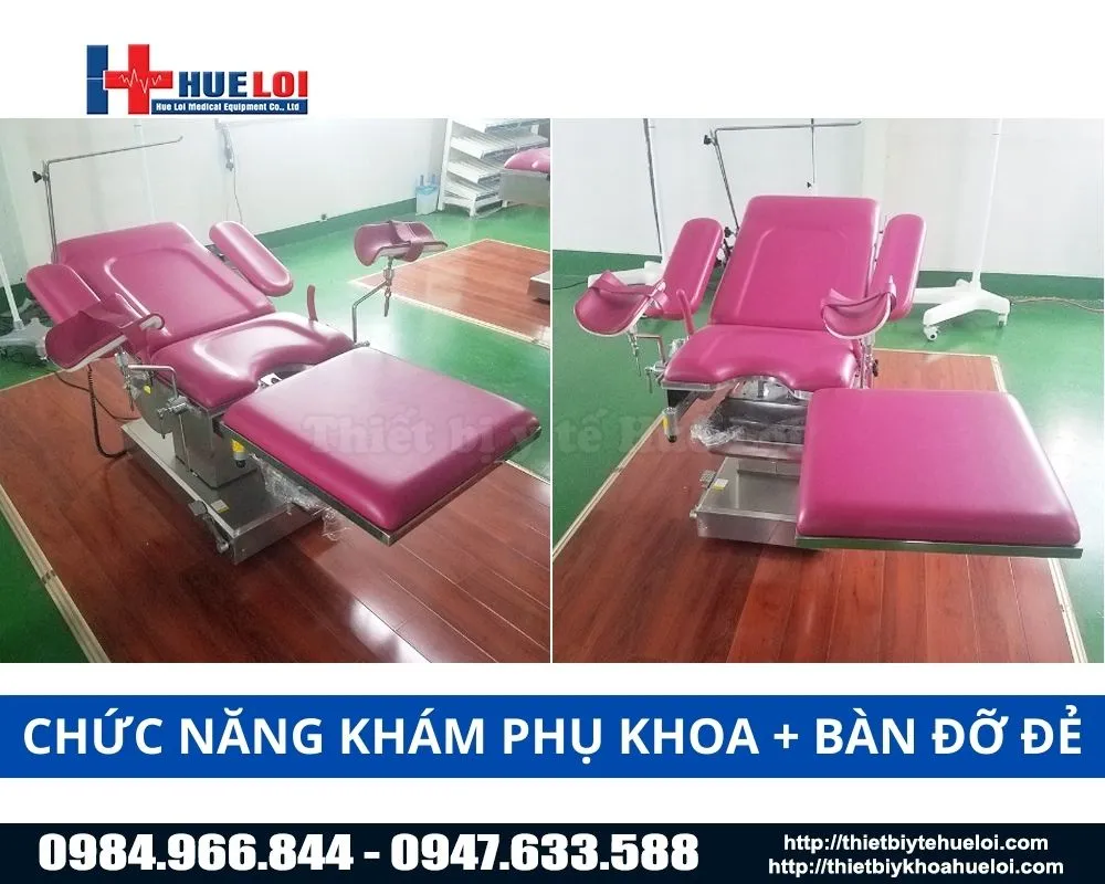 Bàn khám sản kết hợp đỡ đẻ cao cấp bằng điện
