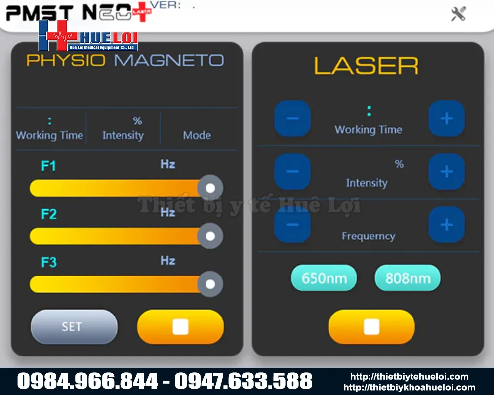 Máy trị liệu từ trường kèm diode laser pmst neo+