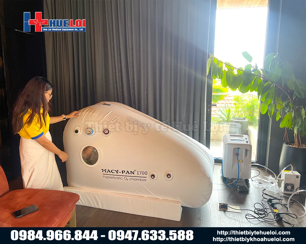 Bàn giao buồng oxy cao áp sử dụng tại nhà