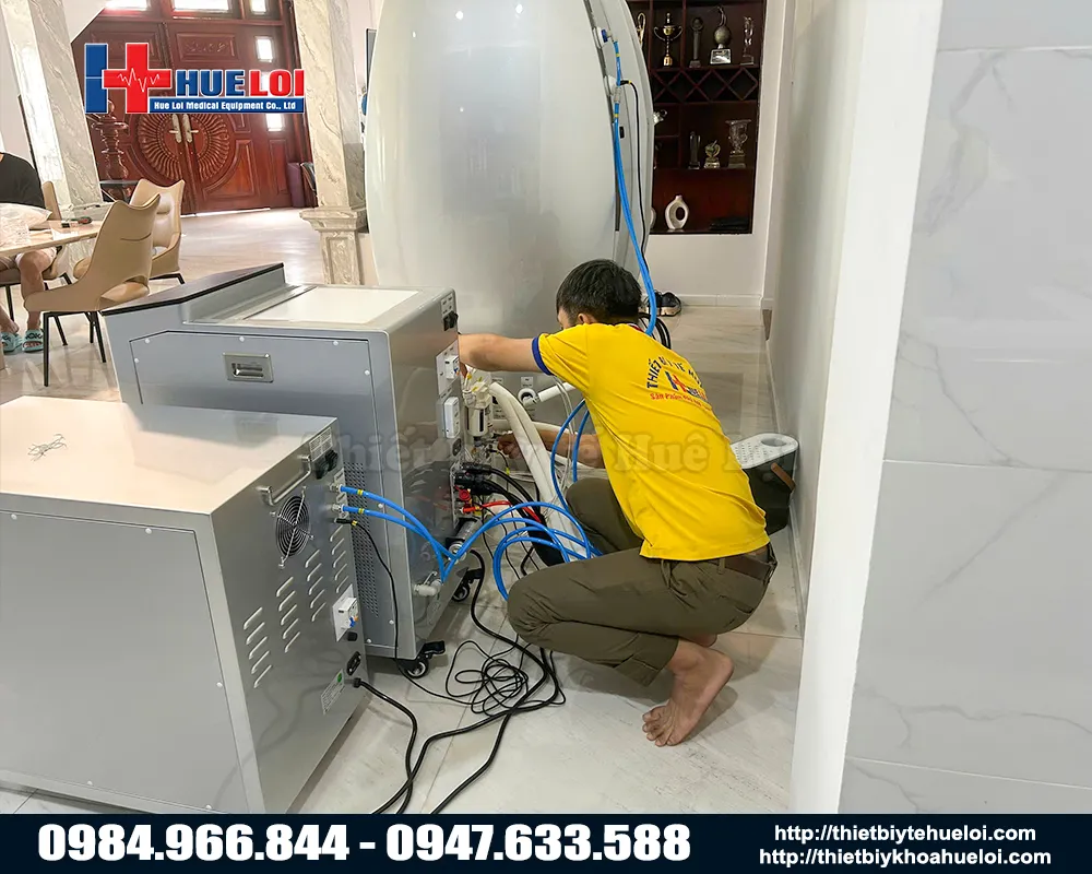 Lắp đặt hệ thống buồng tạo oxy cao áp