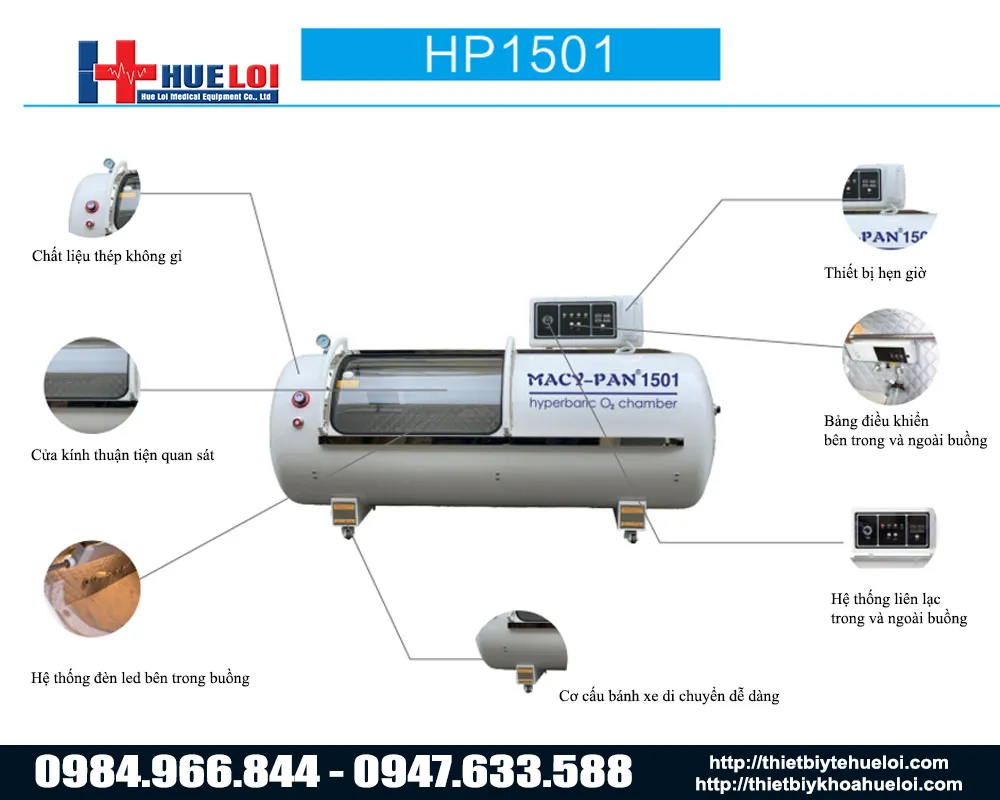 Máy trị liệu oxy cao áp HP1501