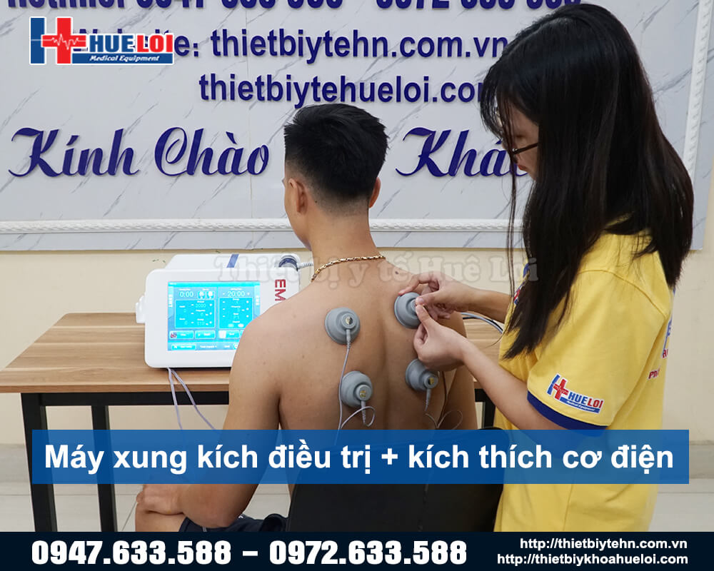 Máy xung kích trị liệu tích hợp kích thích cơ điện