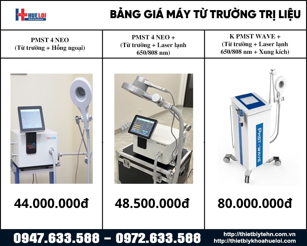 bảng giá máy từ trường trị liệu 