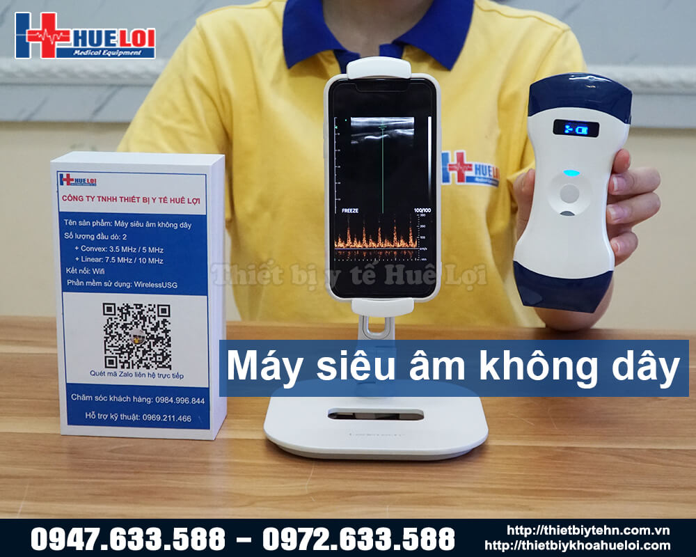 Máy siêu âm không dây kết hợp 2 loại đầu dò