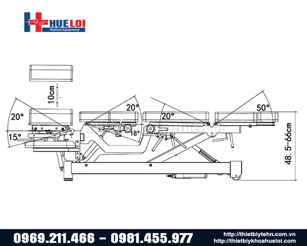 Cấu tạo chi tiết bàn nắn chỉnh xương toàn thân EL08B