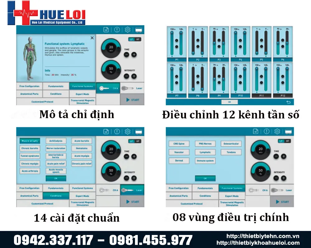 Các tính năng trị liệu của máy