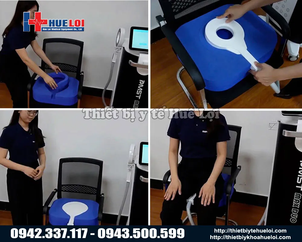 Trị liệu cơ sàn chậu bằng máy từ trường pmst max duo