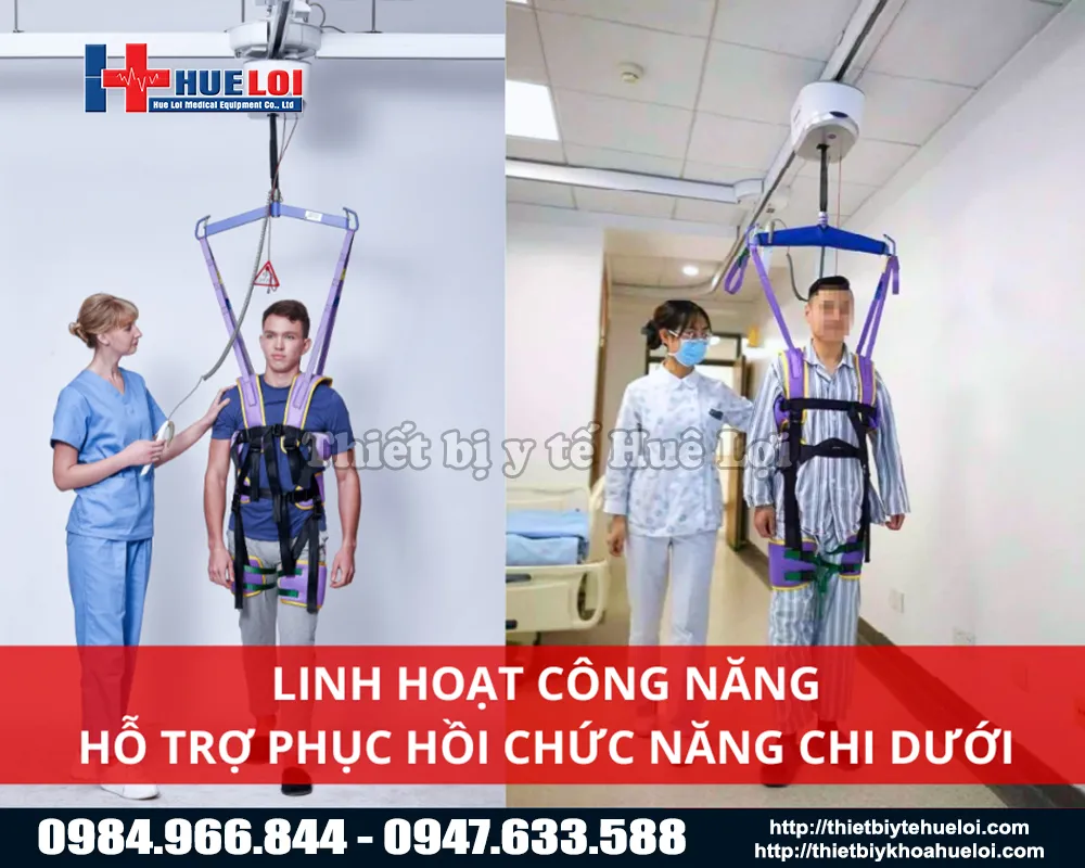HỆ THỐNG MÁY DI CHUYỂN VÀ TẬP ĐI CHO BỆNH NHÂN TREO TRẦN CAO CẤP