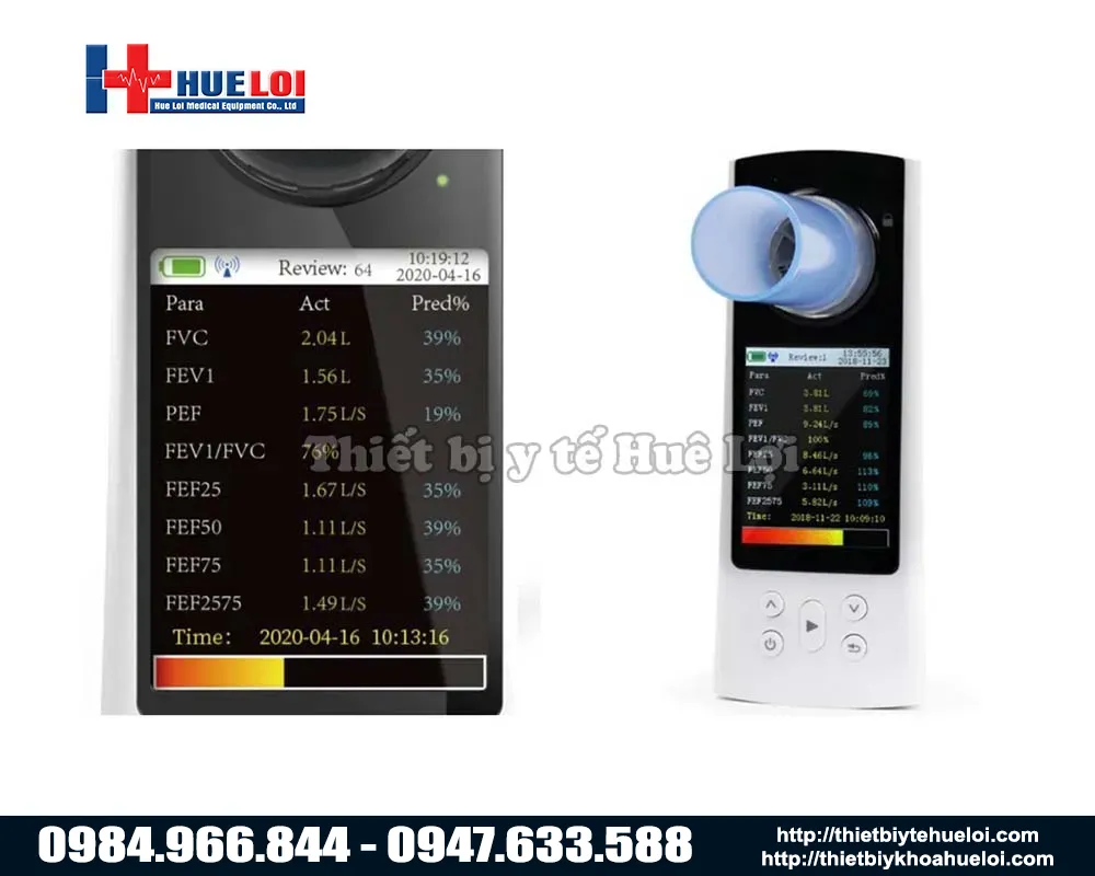 Màn hình điều khiển máy đo khí phế dung cầm tay Contec SP80B