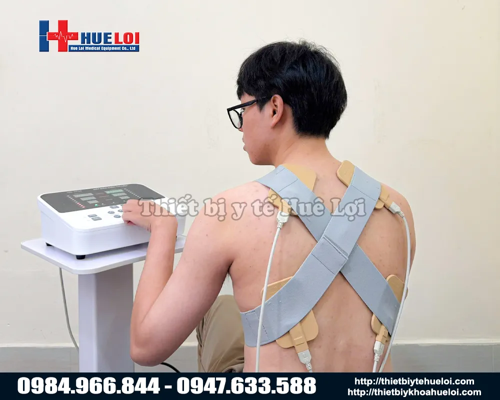 Trị liệu bằng m&aacute;y điện xung trung t&acirc;n hb zp10