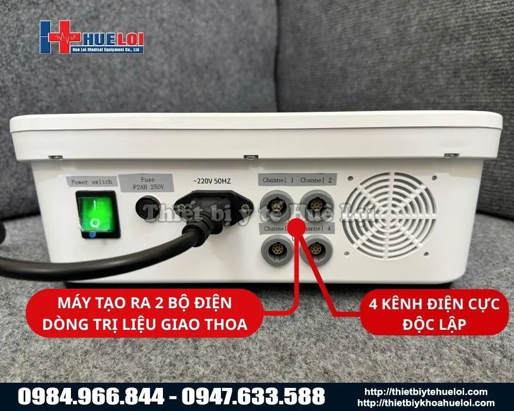 Máy điện xung trung tần giao thoa 4 kênh độc lập thế hệ mới