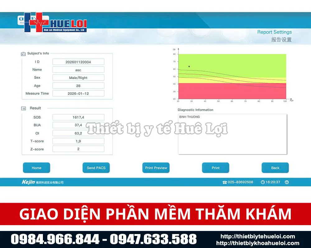 phần mềm đo lo&atilde;ng xương