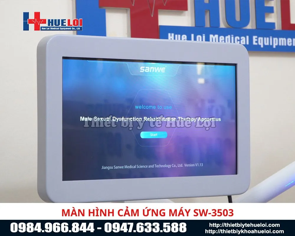 M&agrave;n h&igrave;nh cảm ứng m&aacute;y điều trị rồi loạn cương dương v&agrave; xuất tinh sớm sw3503