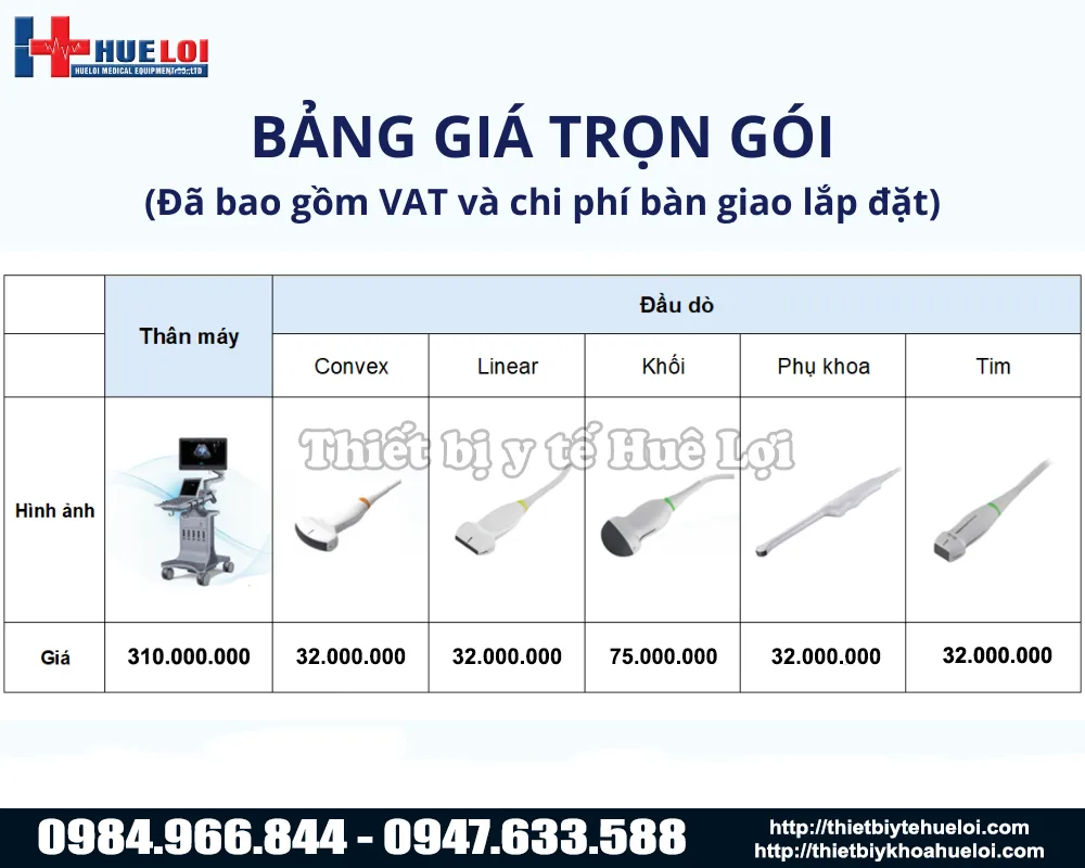 Bảng gi&aacute; chi tiết m&aacute;y si&ecirc;u &acirc;m tổng qu&aacute;t edan lx 85