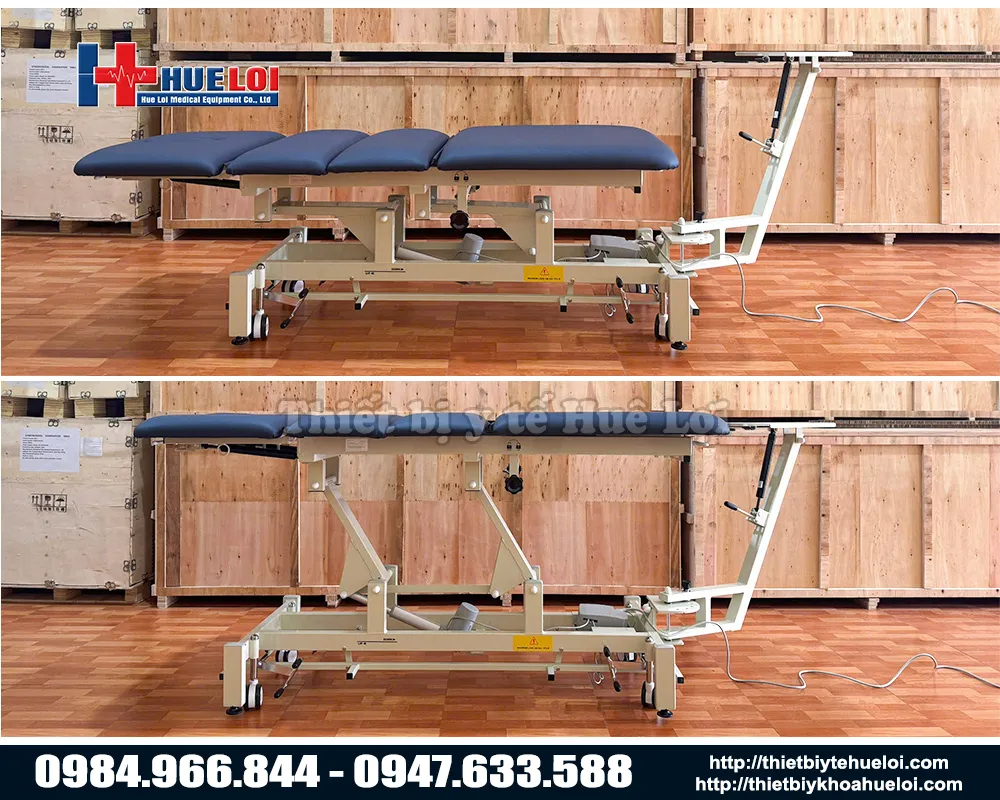 Tính năng nâng hạ bằng điện cao cấp của giường kéo giãn cột sống