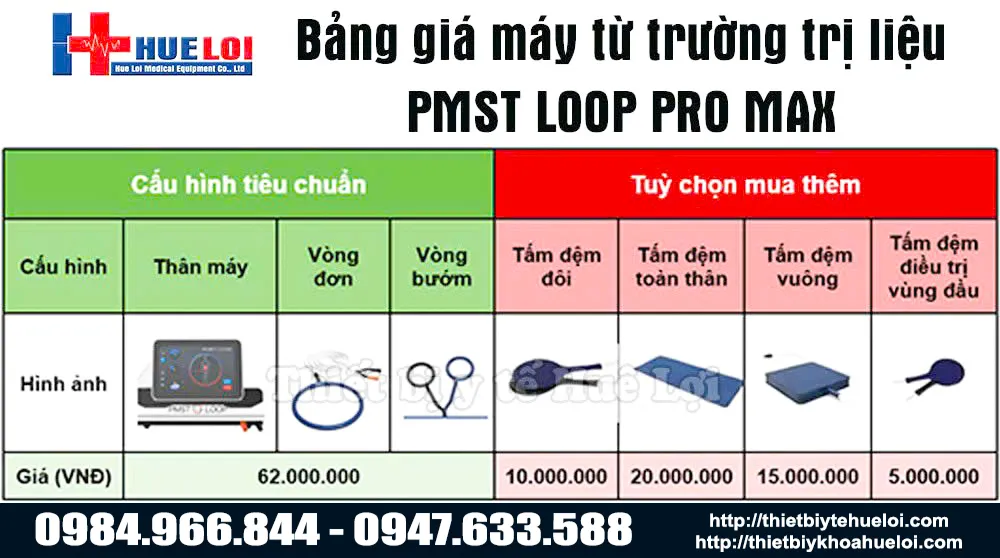 Bảng gi&aacute; m&aacute;y từ trường điều trị to&agrave;n th&acirc;n cao cấp