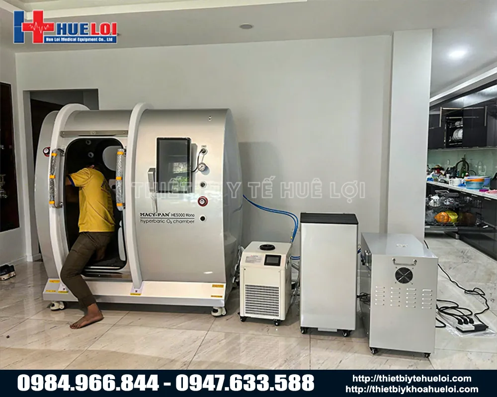 Lắp đặt buồng oxy cao áp chăm sóc sức khỏe