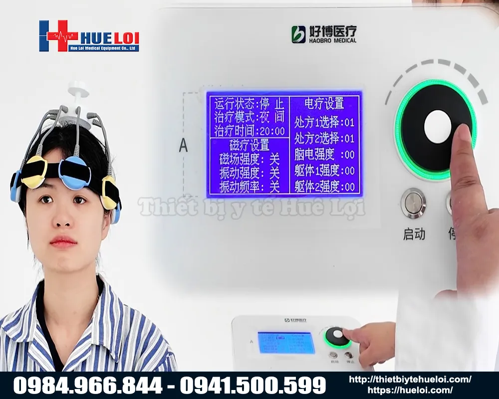 M&aacute;y điện từ trường thần kinh hỗ trợ điều trị mất ngủ stress suy nhược thần kinh