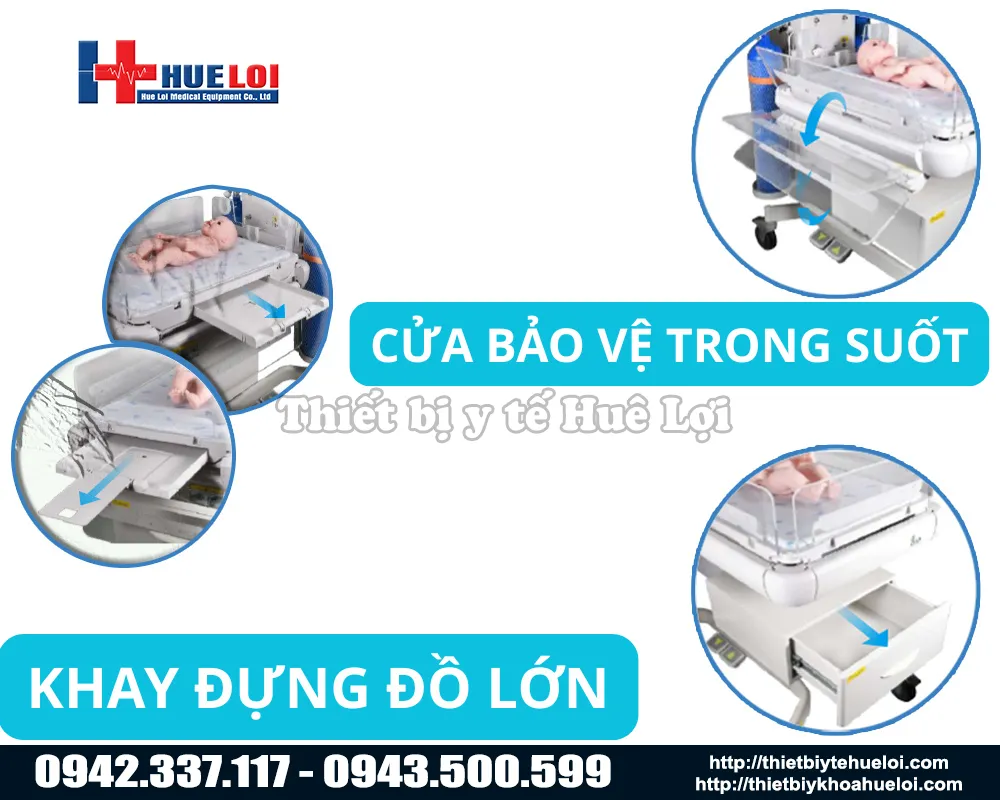 M&aacute;y sưởi ấm v&agrave; theo d&otilde;i sức khỏe trẻ sơ sinh cao cấp