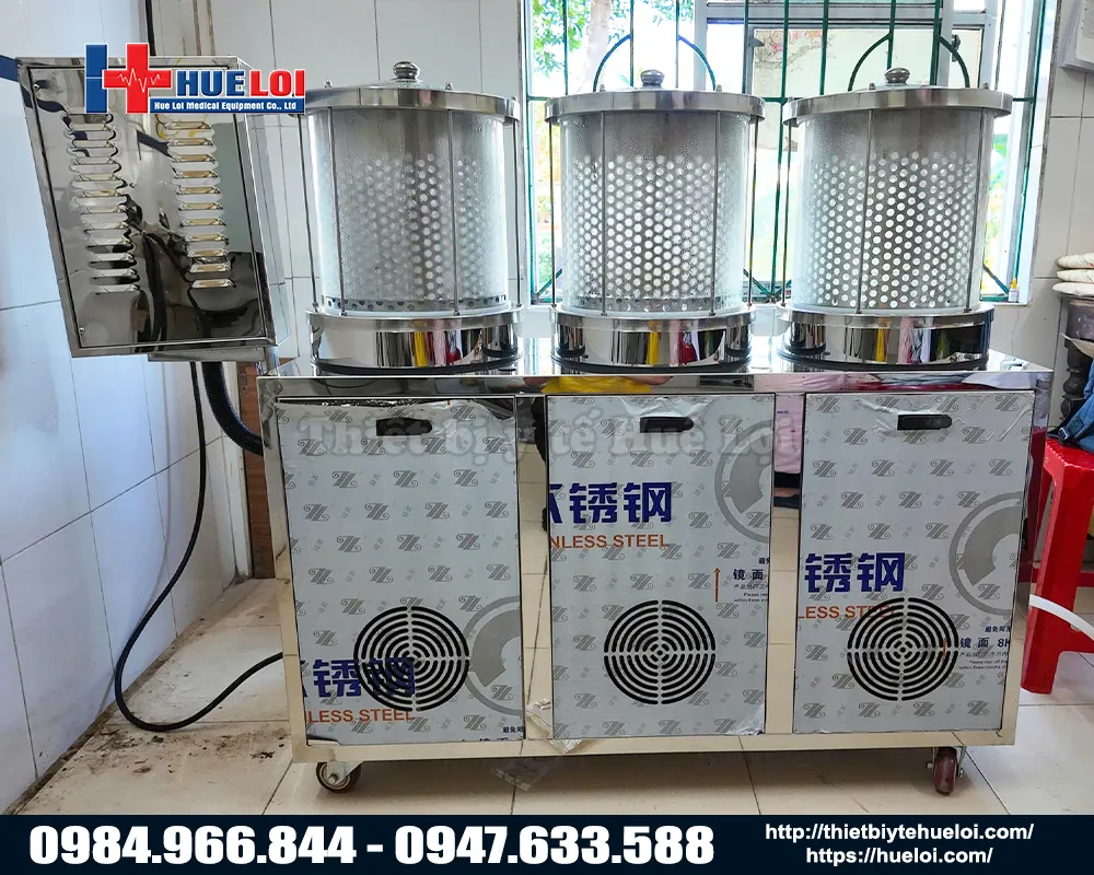 máy sắc thuốc kết hợp đóng túi tự động công suất lớn