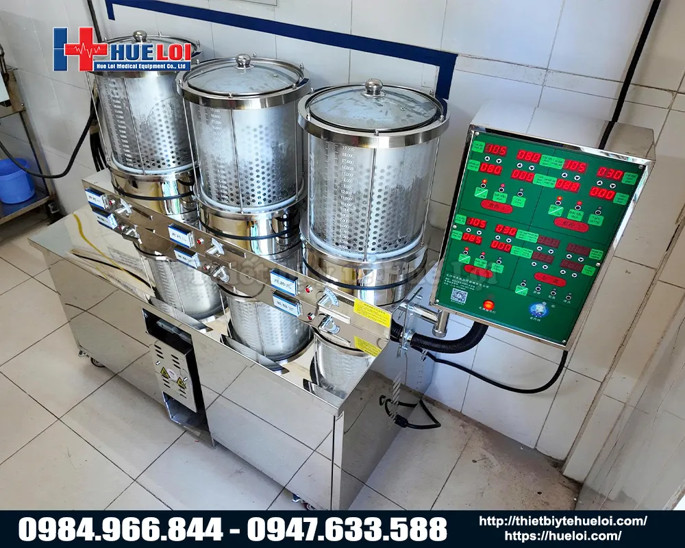 Máy sắc thuốc đông y kèm đóng túi tự động
