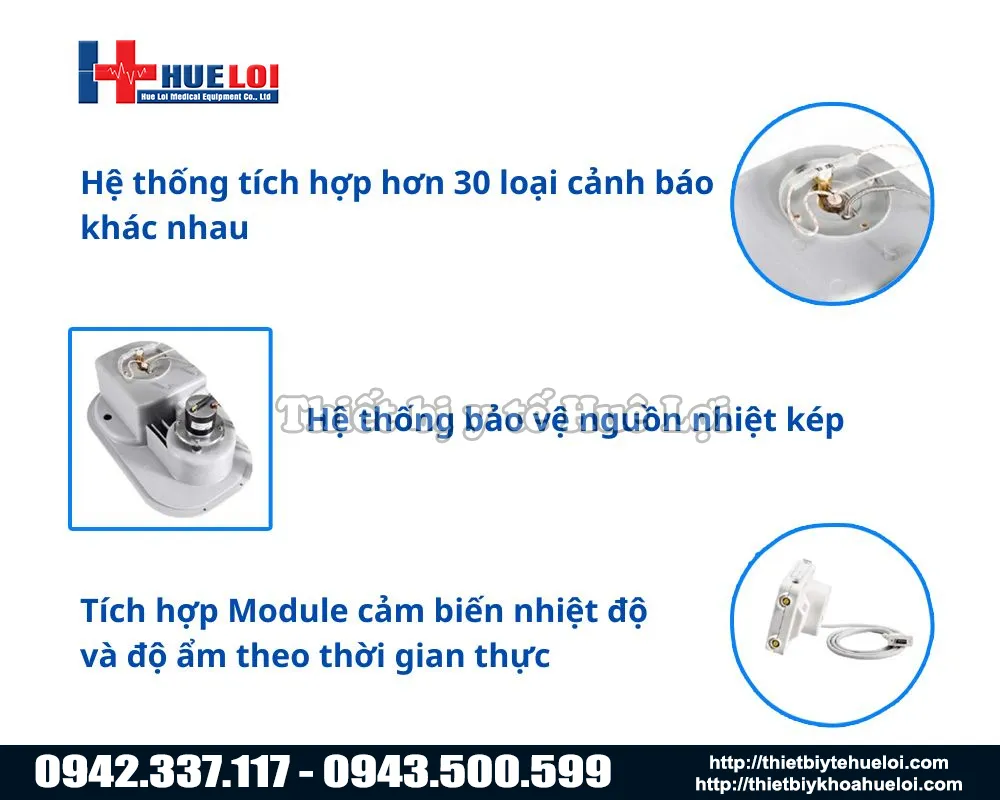 Cảm biến an toàn trên lồng ấp trẻ sơ sinh ECOLA 3000