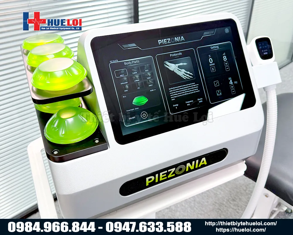 M&aacute;y trị liệu bằng s&oacute;ng xung k&iacute;ch hội tụ &aacute;p điện piezonia pzo-g1