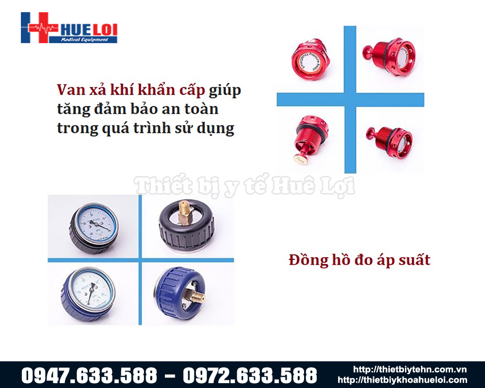 van đo áp suất của buồng tạo oxy