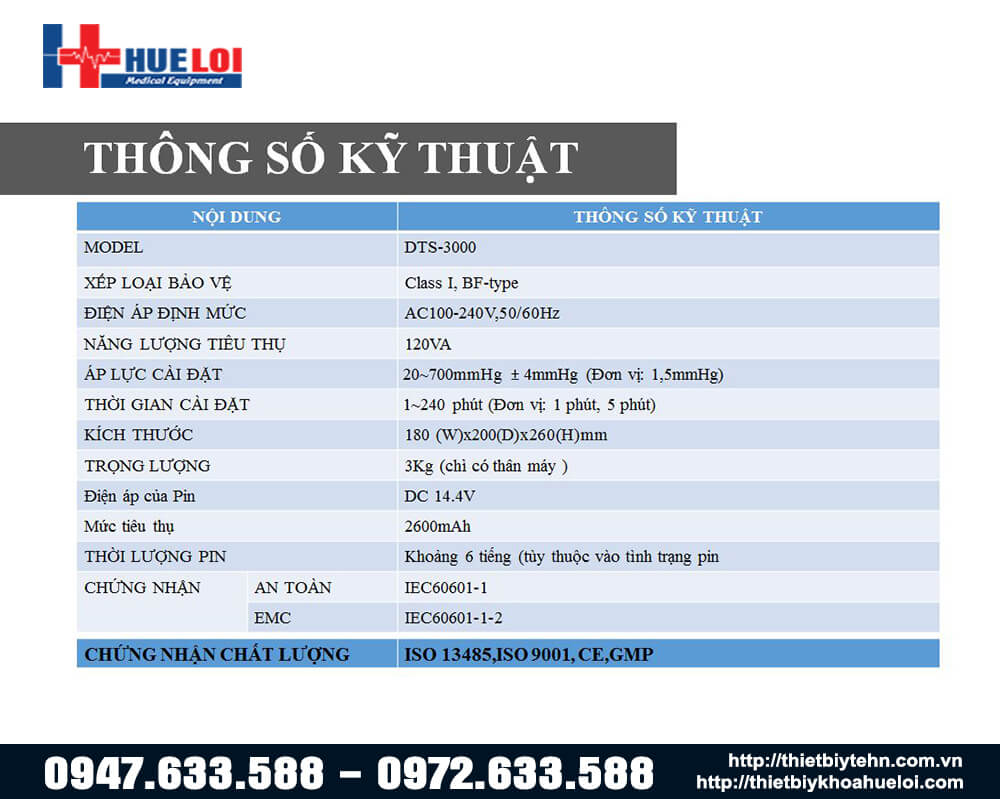 thông số kỹ thuật  máy garo dts 3000