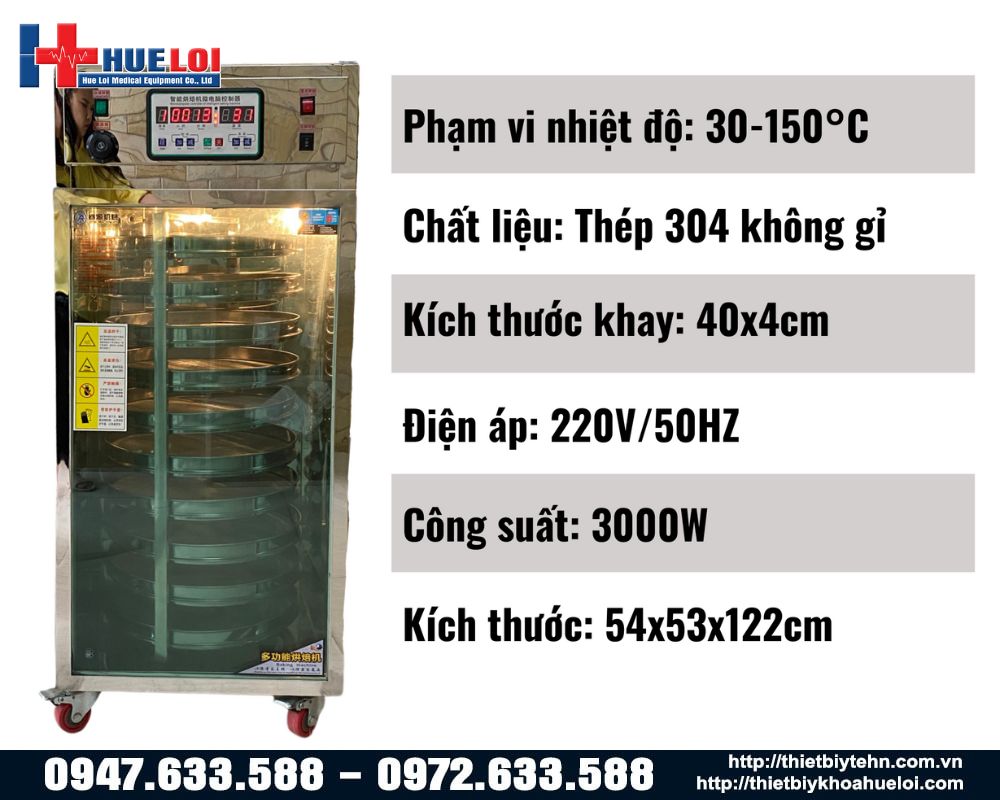 Tủ làm khô thuốc bắc 10 tầng HL-10B