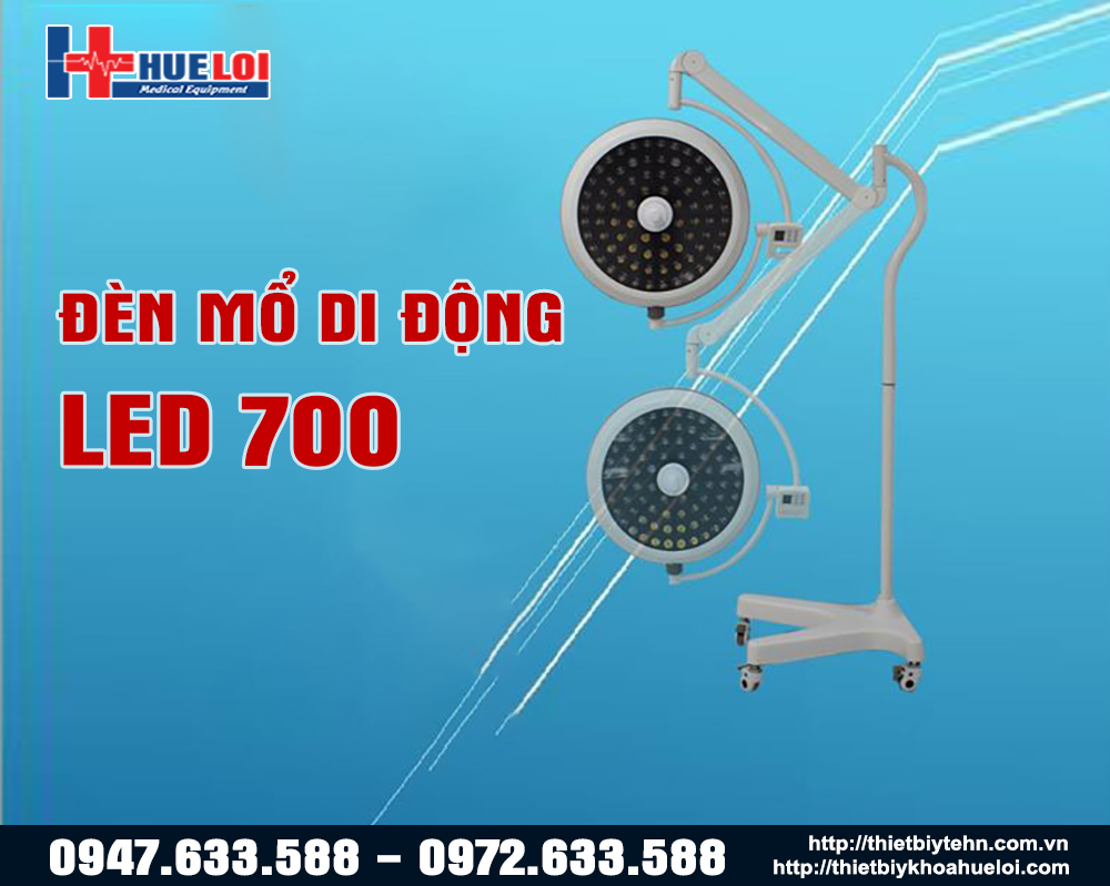 Đèn phẫu thuật di động ánh sáng lạnh bóng 700