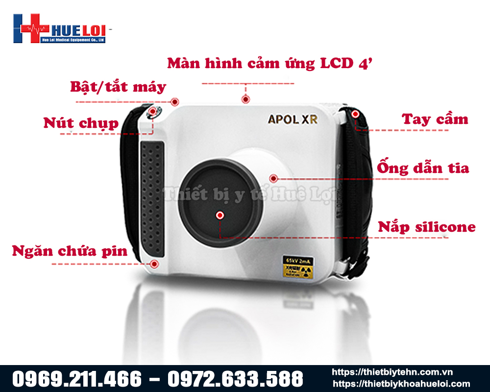 Cấu tạo máy X-quang cầm tay APOL XR